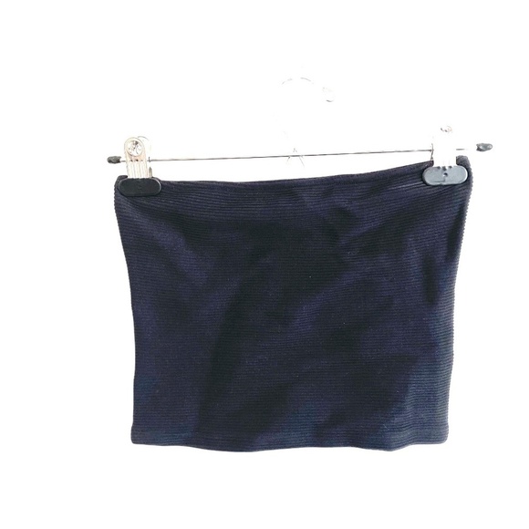 Dynamite Ribbed Strapless Bandeau Black XS - Picture 2 of 4